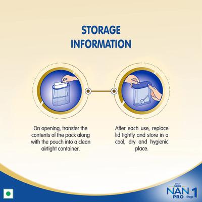 Nestle Nan Pro 1 (Upto 6 Months) Powder 400 gm (Refill Pack) - Baby And Infant Supplements