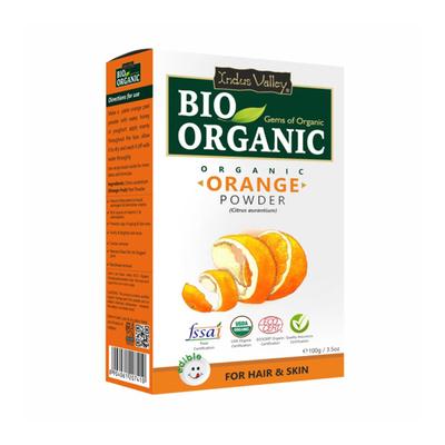 Indus Valley Bio Organic Hair & Skin Powder - Orange 100 gm - Personal Care (Ayush)
