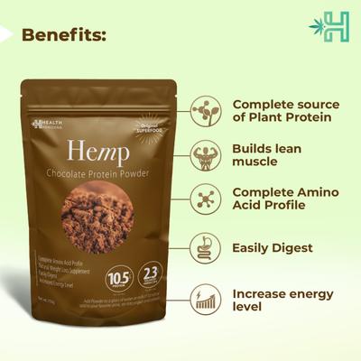 Health Horizons Hemp Protein Powder - Chocolate 150 gm - Workout Essentials