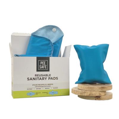 Pee Safe Reusable Sanitary Pads (Regular 3's + Overnight 1's) - Sanitary Napkins
