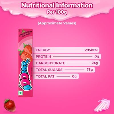 Boomer Bubble Gum - Strawberry (Pack of 6 x 1.8gm) - Nutritional Bars