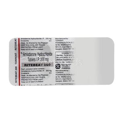 Ritebeat 200mg Tablet 10'S - Arrhythmiasis