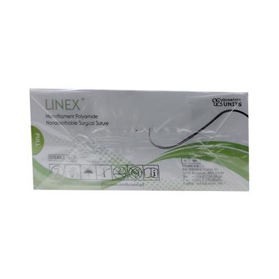 Dolphin Linex Monofilament Ployamide Nylon Suture (TS 3318) (4-0) (70 cm) - Black 1's - Sutures