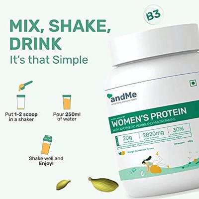 andMe Women's Protein Powder - Choco Almond 500 gm - Women Health