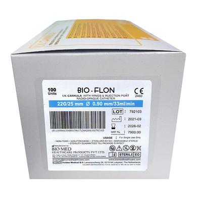 Bio-Flon I.V. Cannula with Needle 22G 100's - Cannula