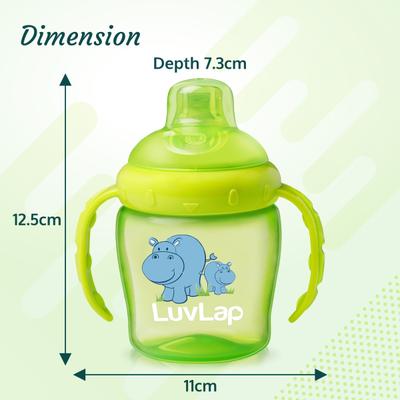 LuvLap Hippo Spout Cup - Green 225 ml - Feeding & Nursing