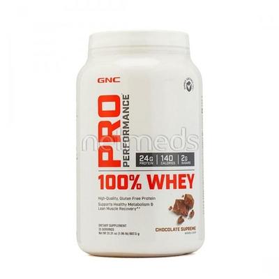 GNC PP 100% Whey Protein Powder - Chocolate 2.1 lb (N) - Whey Proteins