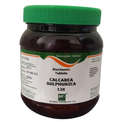 Bio-India's Biochemic Tablet - Calcarea Sulphurica 12X 450 gm - Bio-Chemic