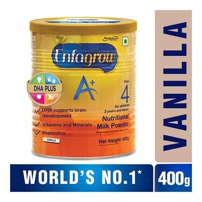 Enfagrow Nutritional Milk Powder A+ Stage 4 (2+ Years) - Vanilla Flavour 400 gm (Tin) - Baby And Infant Supplements