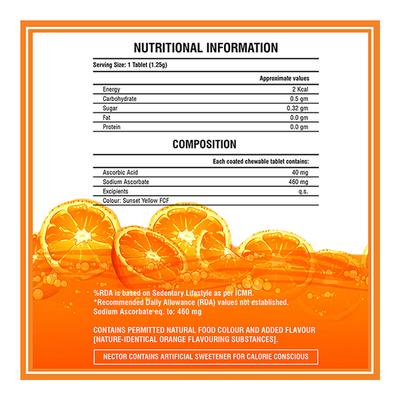 Nector Vitamin C Immunity Tablet - Orange Flavour 30's - Vitamin C