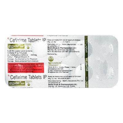 EFOXIM 200mg Tablet 10's - Bacterial Infections-Cep