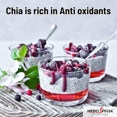 Medo Specia Raw Unroasted Chia Seeds 350 gm - Nutritional Bars