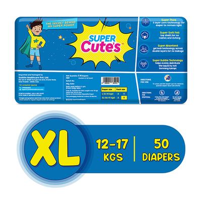 Super Cute's WonderShorts Pull-up Shorts Diaper - (XL) (12 - 17 kg) (Pack of 10 x 5's) - Diapers & Wipes