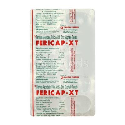 Fericap XT Tablet 10'S - Iron Supplement/Anaemia-Vma