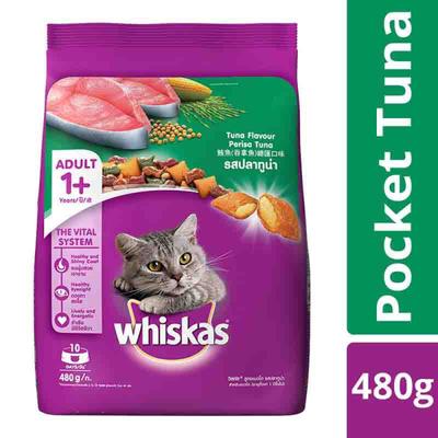Whiskas Adult Tuna Flavour 480 gm - Petfood