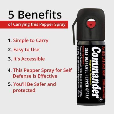 Commander Self Defense Pepper Spray (Pack of 8 x 55 ml) - Others