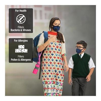 Dettol Cambridge Basic N95 Mask - Anti Virus, Reusable & Washable (Navy Blue, S) - Surgical Consumable