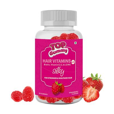 Top Gummy Silky Hair Vitamins Gummies - Strawberry Flavour 30's - Hair & Skin