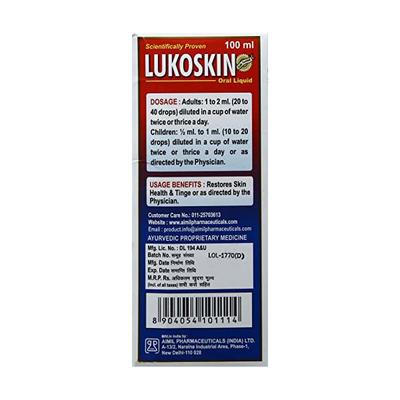 Aimil Lukoskin Oral Liquid (Pack of 4 x 100 ml) - Speciality Medicines