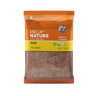 Pro Nature Organic Flax Seeds 200 gm - Nutritional Bars