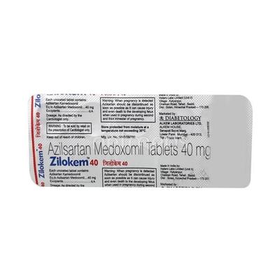 Zilokem 40mg Tablet 10'S - Hypertension-Ang