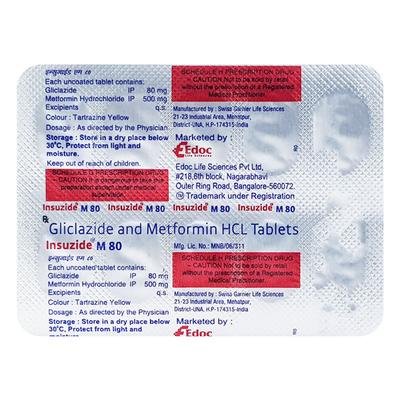 INSUZIDE M 80 Tablet 10's - Diabetes-Ant