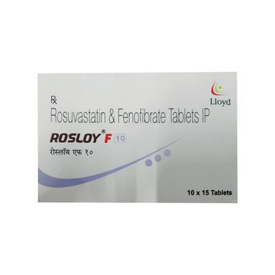 ROSLOY F 10 Tablet 15's - High Cholesterol-Dys