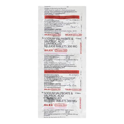 DILEX CHRONO 300mg Tablet 10's - Epilepsy/Convulsion-Ant