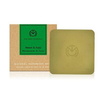 The Man Company Anti-Acne Face & Body Exfoliating Soap Bar - Neem & Tulsi 125 gm - Soaps