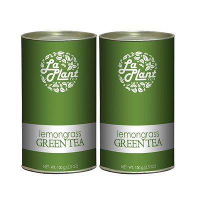LaPlant Green Tea Powder - Lemongrass (Pack of 2 x 100 gm) - Teas