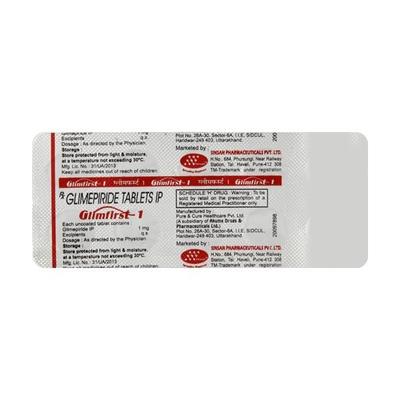 Glimfirst 1mg Tablet 10'S - Diabetes-Ant