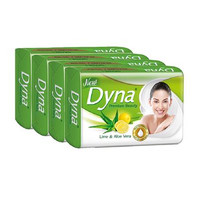 Dyna Beauty Soap - Lime & Aloe Vera Extracts  (Pack of 4 x 125 gm) - Soaps