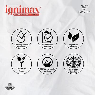 Vedistry Ignimax Desire Booster Tablet 60's - Pure Herbs