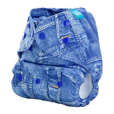 Bumberry Reusable Diaper Cover (2-36 Months) with 2 Wet Free Inserts - Jeans - Diapers & Wipes