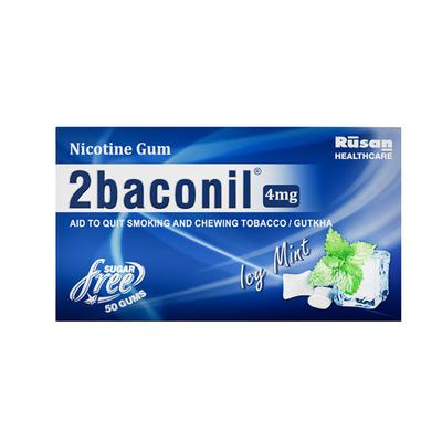 2Baconil Icy Mint 4mg Chew Gum 50'S - Smoking cessation