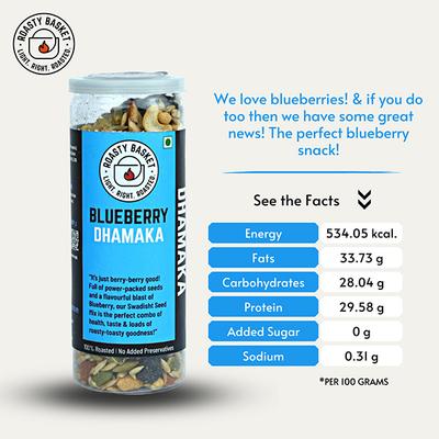Roasty Basket Blueberry Dhamaka Seeds 170 gm - Nutritional Bars