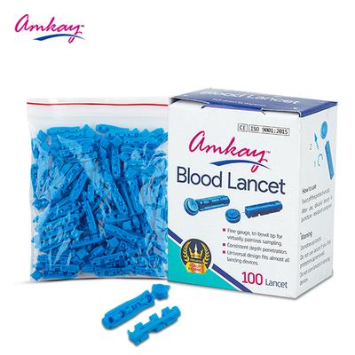Amkay Blood Lancet (Round) 100's - Test Strips & Lancets