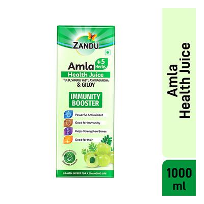 Zandu Amla + 5 Herbs Immunity Booster Health Juice 1 litre - Ayurvedic Juices