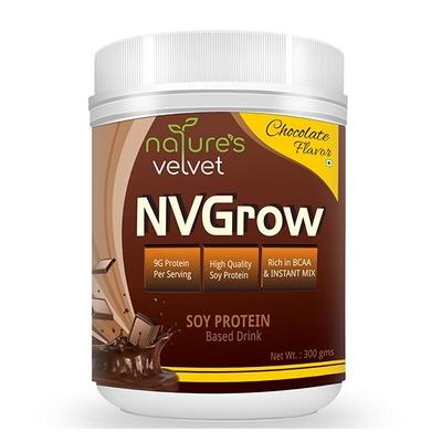Natures Velvet NVGrow Soy Protein Powder - Chocolate Flavour 300 gm - Health Products