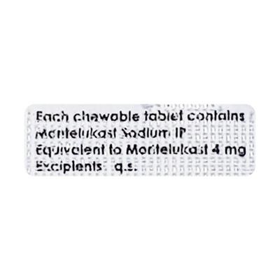 Montasma 4mg Tablet 10'S - Asthma/COPD-Ast