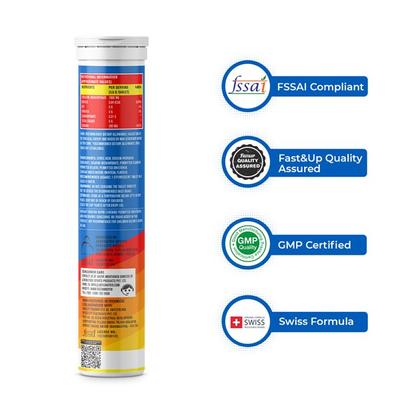 Fast&Up Creatine Rapid Effervescent Tablet - Tangy Orange Flavour 20's - Workout Essentials