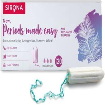 Sirona Non Applicator Tampons - Regular Flow 20's - Tampons