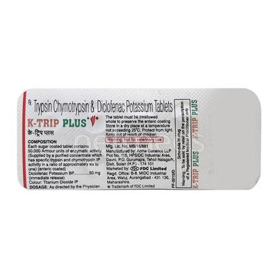 K Trip Plus Tablet 10'S - Pain relief-Ant