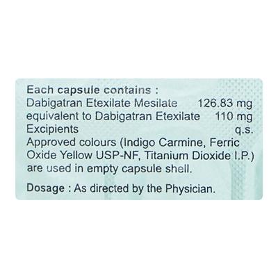 Dubatran 110mg Capsule 10'S - Blood Clot-Ant