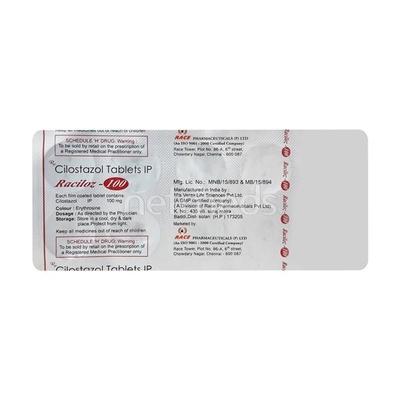 Raciloz 100mg Tablet 10'S - Intermittent Claudication-Per