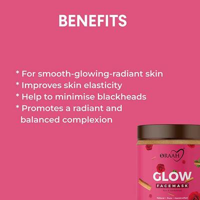 Oraah Glow Face Mask - Rose & Sandalwood 100 gm - Personal Care (Ayush)