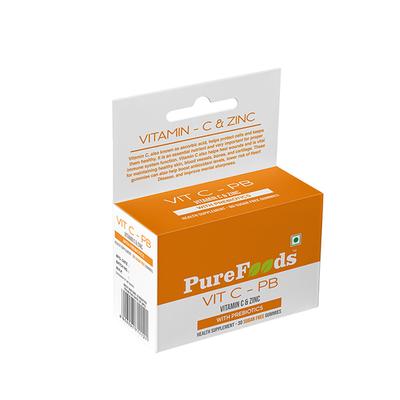 PureFoods VIT C-PB Gummies - Orange Flavour 30's - Calcium And Minerals