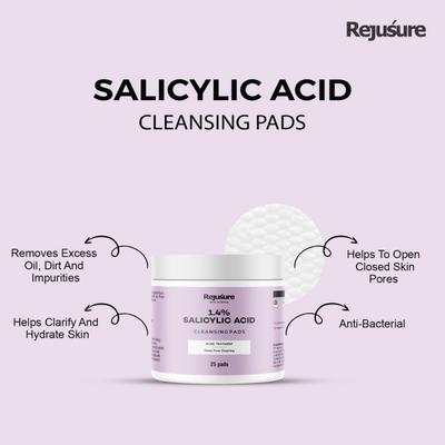 Rejusure 1.4% Salicylic Acid Cleaning Pads 25's - Face Wash & Cleansers