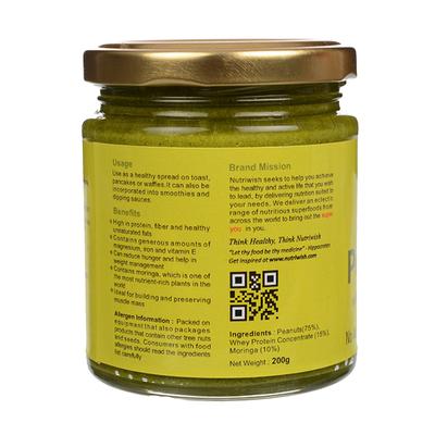 Nutriwish Peanut Butter with Whey Protein and Moringa 200 gm - Nutritional Bars