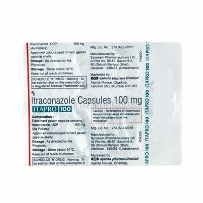 Itapro 100mg Capsule 7'S - Fungal Infections-Anf